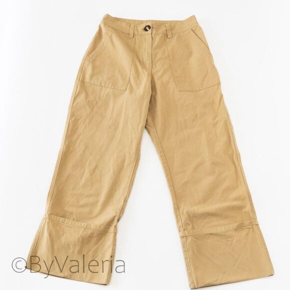 Zoe Kratzmann Collective Pants Tan 0 Minimalist Wide Leg Neutral Streetwear - Picture 1 of 15